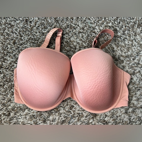 Thirdlove pink underwire full coverage 24/7 Classic T-shirt Bra Women’s Sz 38F - Picture 1 of 5